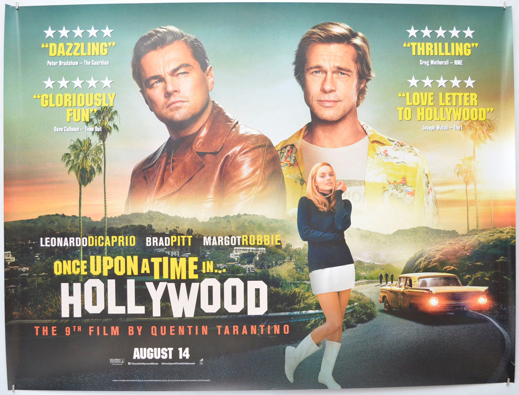 Once Upon A Time In Hollywood (Reviews Version ) Original Quad Poster - Film Poster - Movie Poster