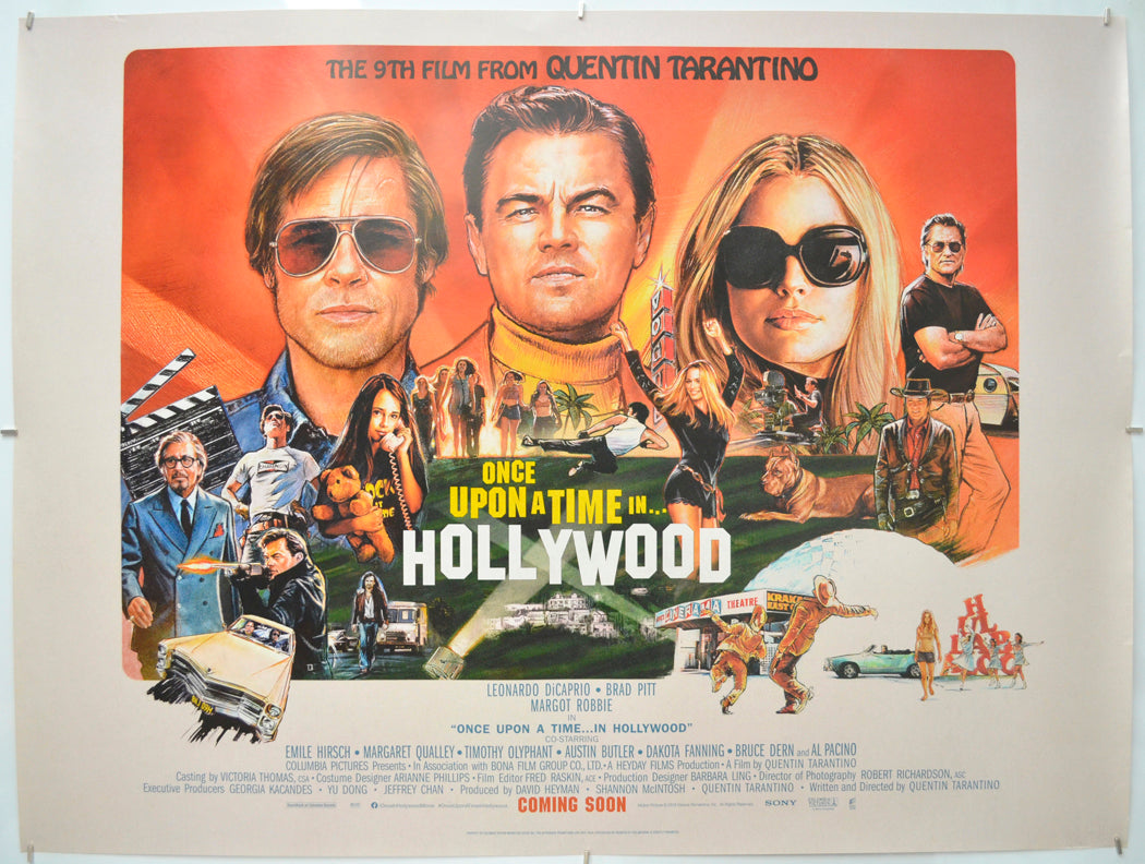 Once Upon A Time In Hollywood - Original Quad Poster - Film Poster - Movie Poster