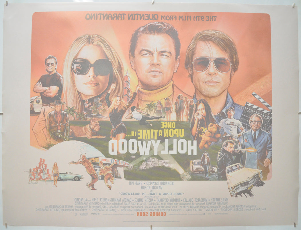 ONCE UPON A TIME IN HOLLYWOOD (Back) Cinema Quad Movie Poster 