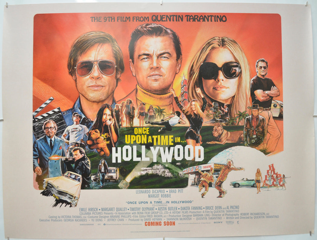 Once Upon A Time In Hollywood - Original Quad Poster - Film Poster - Movie Poster