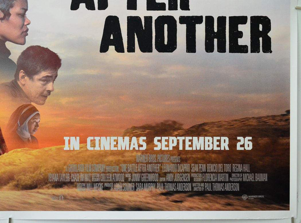 One Battle After Another (Bottom Right) Cinema Quad Movie Poster 