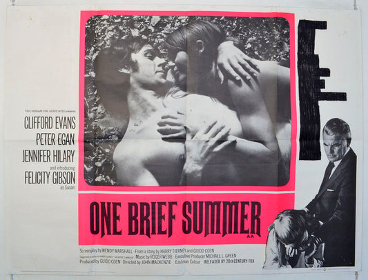 One Brief Summer  Original British Quad Poster - Film Poster - Movie Poster