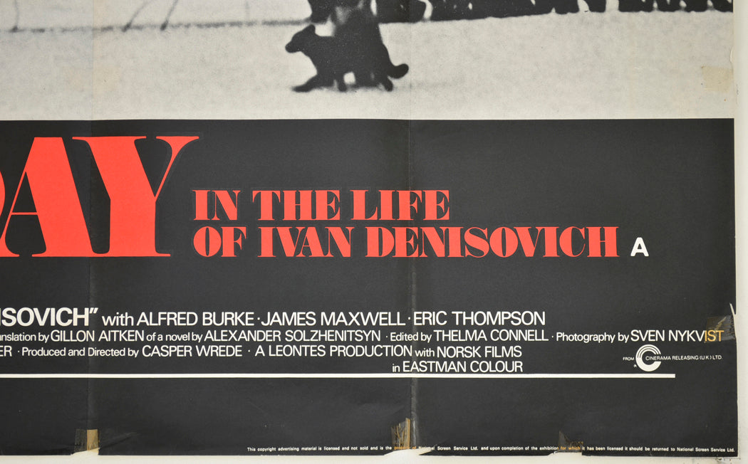 ONE DAY IN THE LIFE OF IVAN DENISOVITCH (Bottom Right) Cinema Quad Movie Poster 