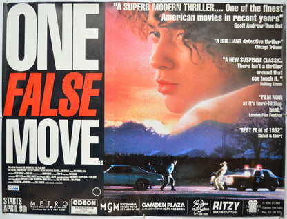 One False Move Original Quad Poster - Film Poster - Movie Poster