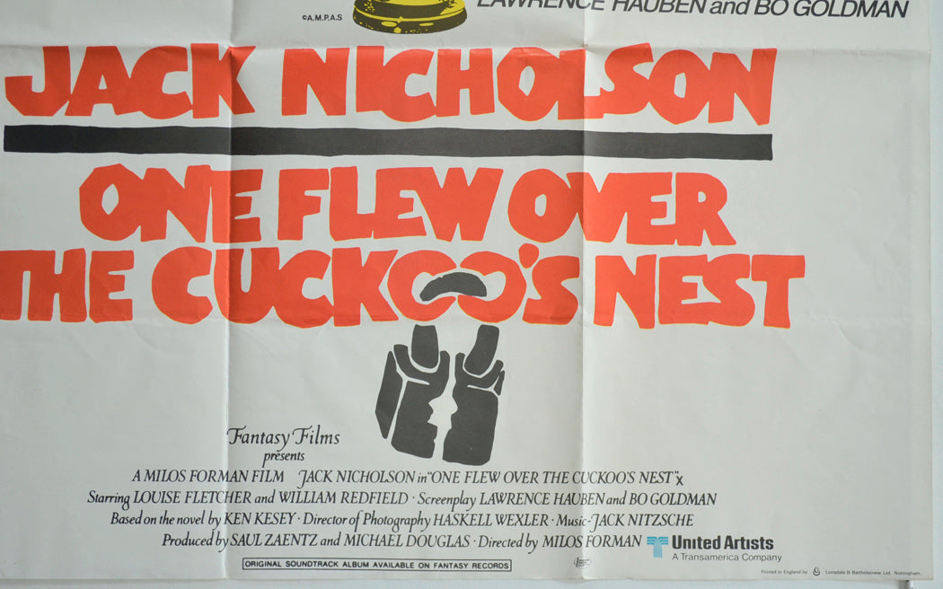 ONE FLEW OVER THE CUCKOO’S NEST (Bottom Right) Cinema Quad Movie Poster 