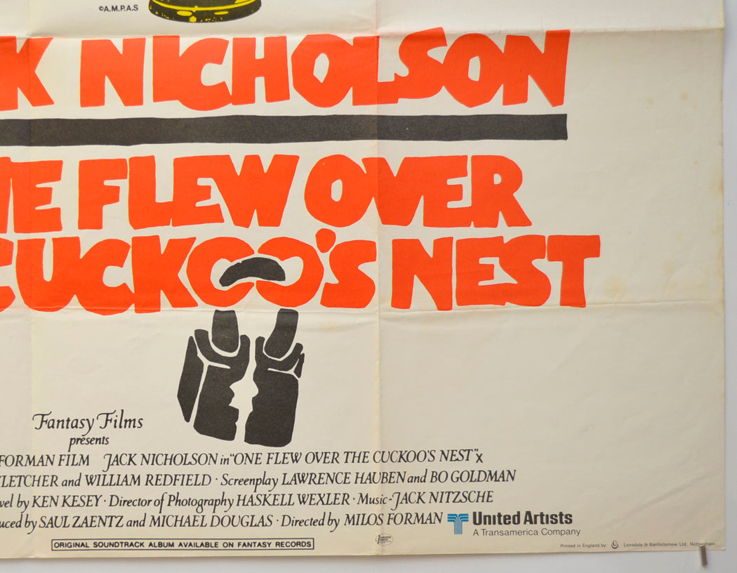 ONE FLEW OVER THE CUCKOO’S NEST (Bottom Right) Cinema Quad Movie Poster 