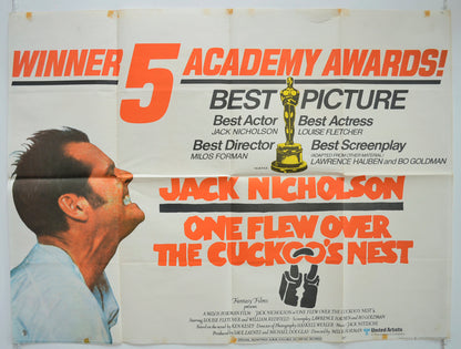 One Flew Over The Cuckoo's Nest  Original British Quad Poster - Film Poster - Movie Poster 