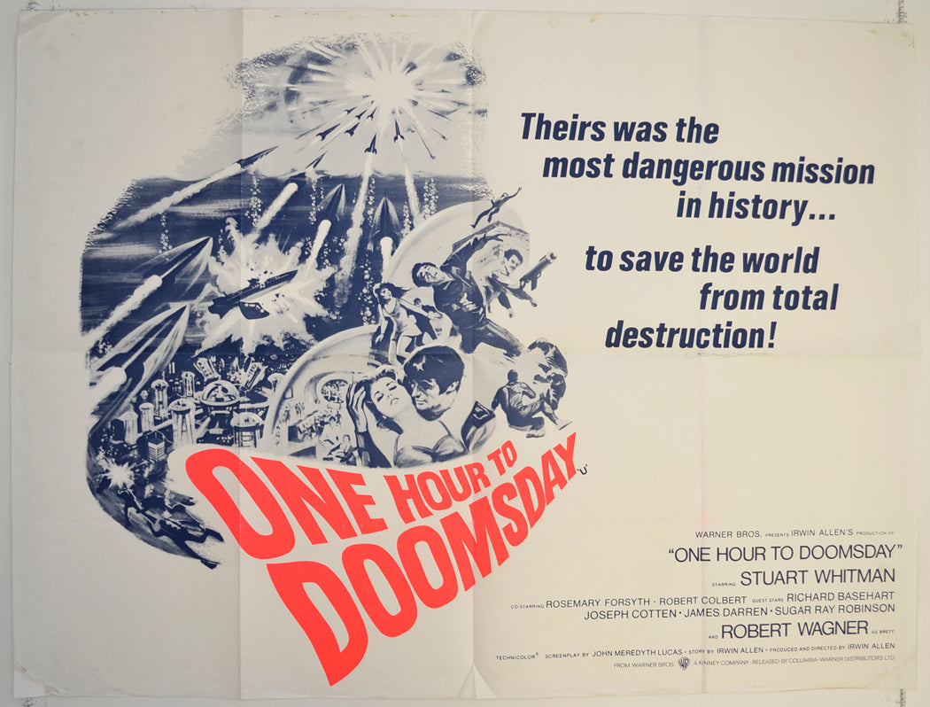 One Hour To Doomsday  Original British Quad Poster - Film Poster - Movie Poster 