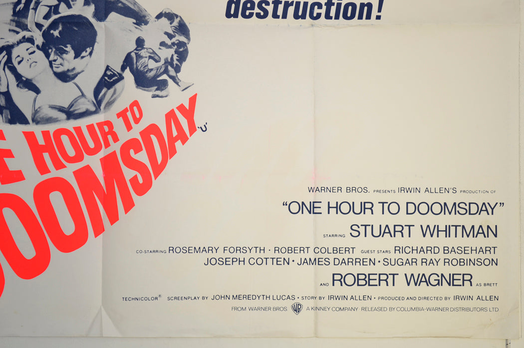 ONE HOUR TO DOOMSDAY (Bottom Right) Cinema Quad Movie Poster 