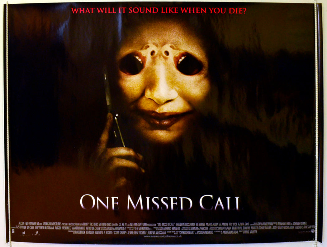 One Missed Call  Original British Quad Poster - Film Poster - Movie Poster