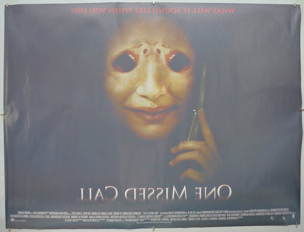 ONE MISSED CALL (Back) Cinema Quad Movie Poster 