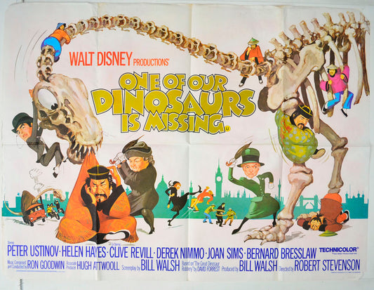 One Of Our Dinosaurs Is Missing Original British Quad Poster - Movie Poster