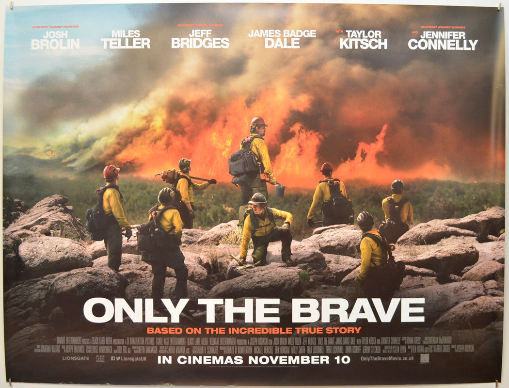 Only The Brave Original Quad Poster - Film Poster - Movie Poster