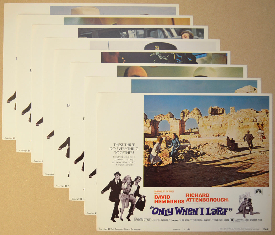 Only When I Larf Set Of 8 Original Cinema Lobby Cards 