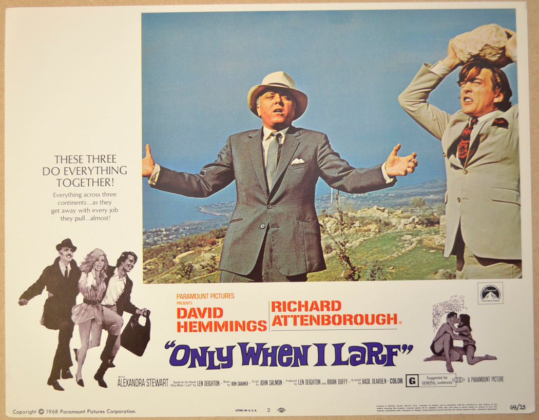 ONLY WHEN I LARF (Card 2) Cinema Lobby Card Set 