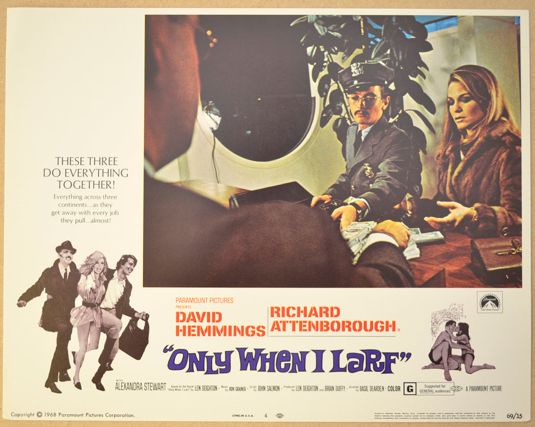 ONLY WHEN I LARF (Card 4) Cinema Lobby Card Set 