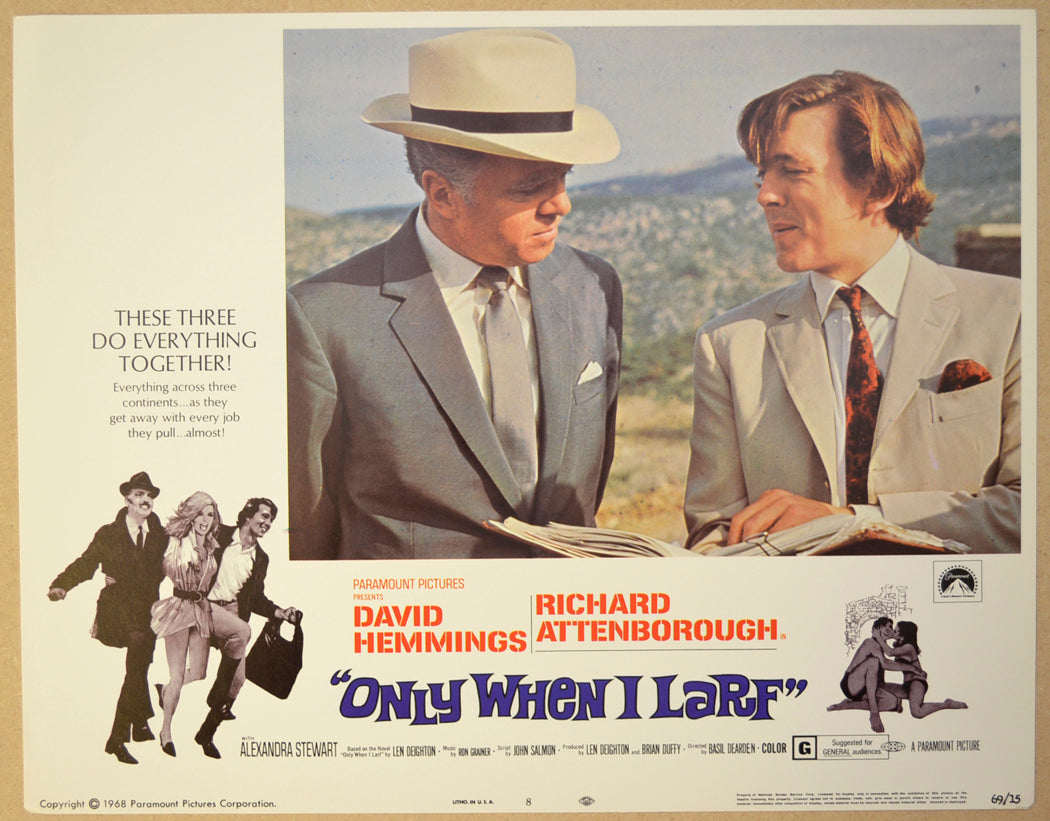 ONLY WHEN I LARF (Card 8) Cinema Lobby Card Set 