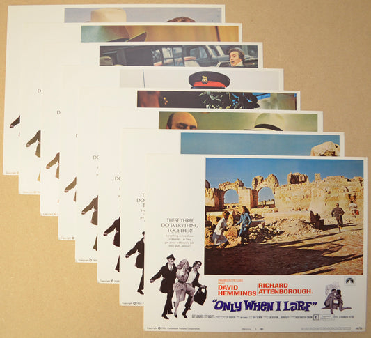 Only When I Larf Set Of 8 Original Cinema Lobby Cards 