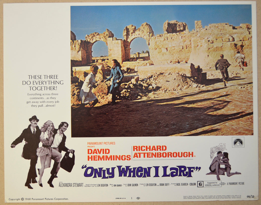 ONLY WHEN I LARF (Card 1) Cinema Lobby Card Set 