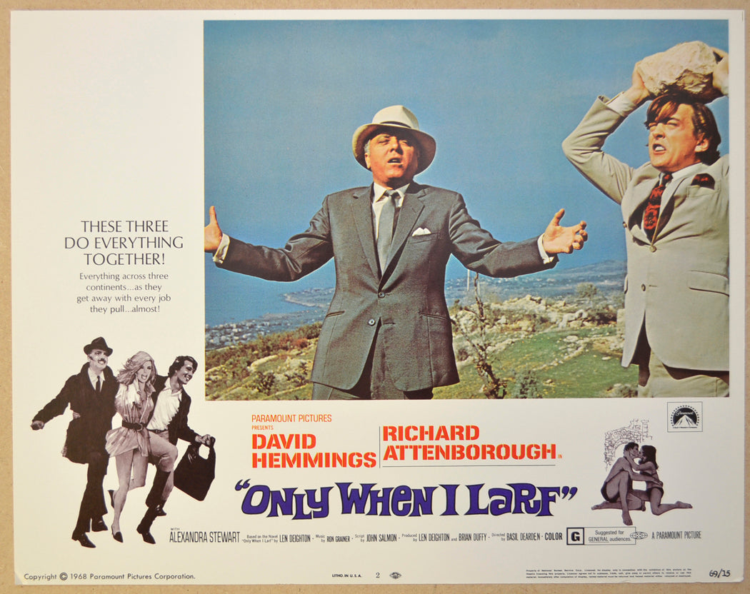 ONLY WHEN I LARF (Card 2) Cinema Lobby Card Set 