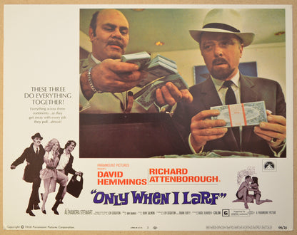 ONLY WHEN I LARF (Card 3) Cinema Lobby Card Set 