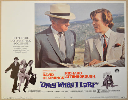 ONLY WHEN I LARF (Card 8) Cinema Lobby Card Set 