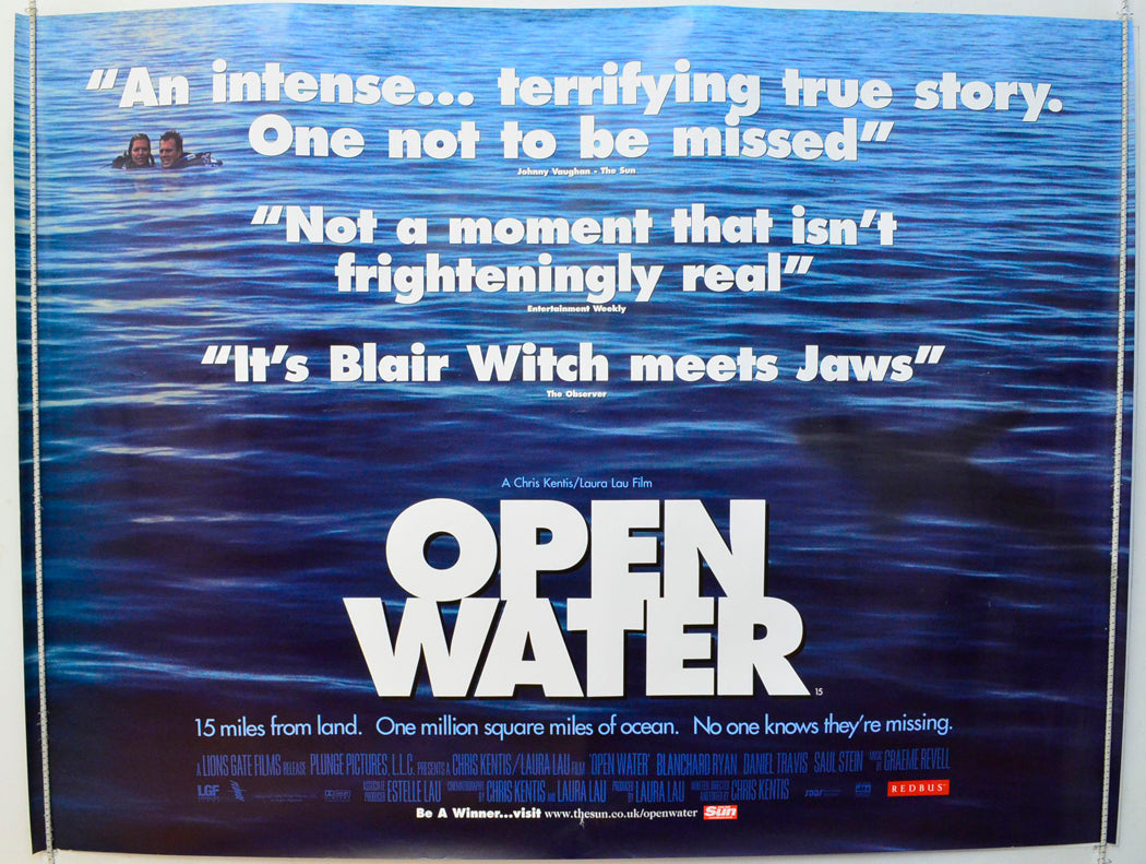 Open Water Original British Quad Poster - Film Poster - Movie Poster 