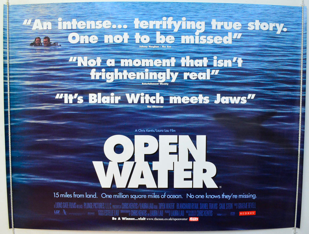 Open Water Original British Quad Poster - Film Poster - Movie Poster 