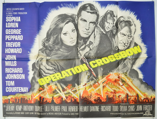 Operation Crossbow   Original Quad Poster - Film Poster - Movie Poster 