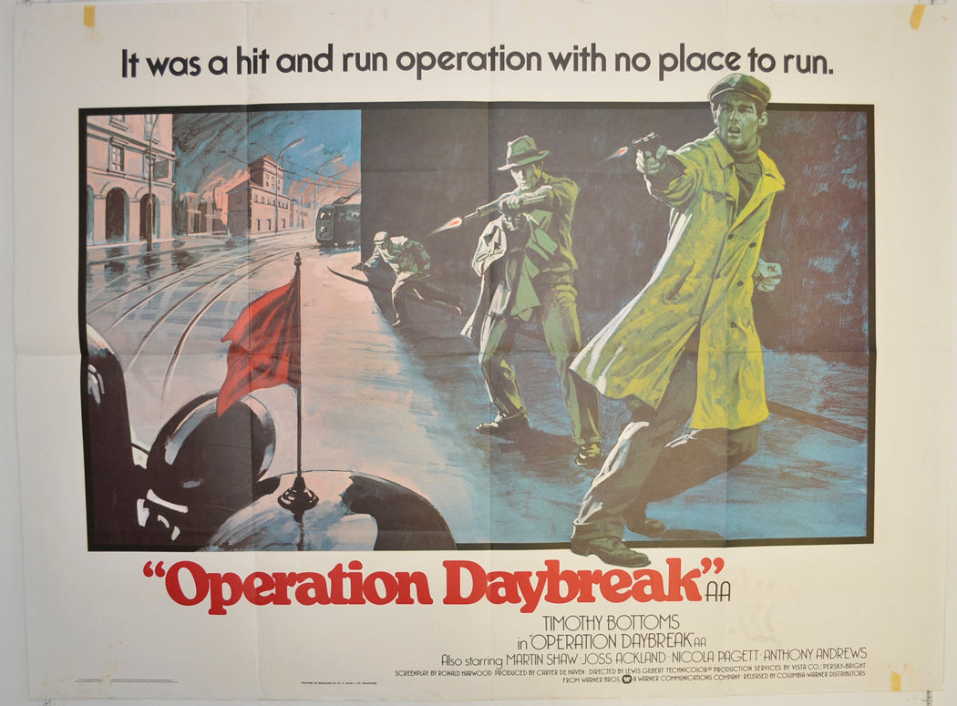 Operation Daybreak  Original British Quad Poster - Film Poster - Movie Poster 