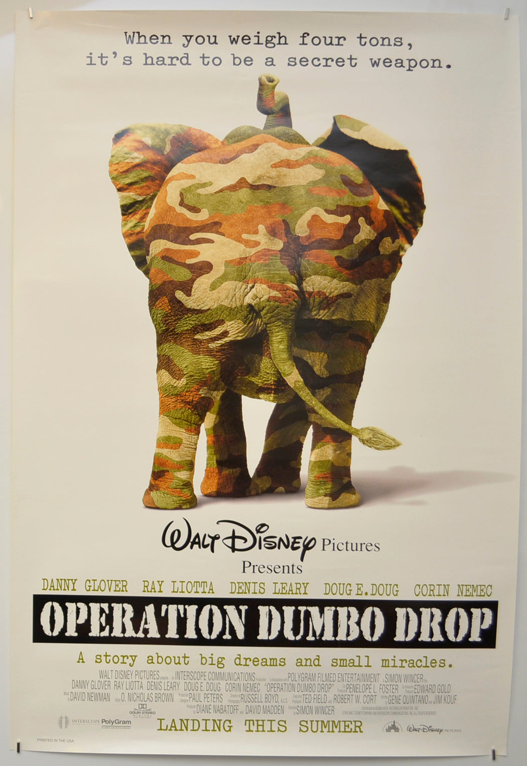 Operation Dumbo Drop  Original One Sheet Poster - Film Poster - Movie Poster