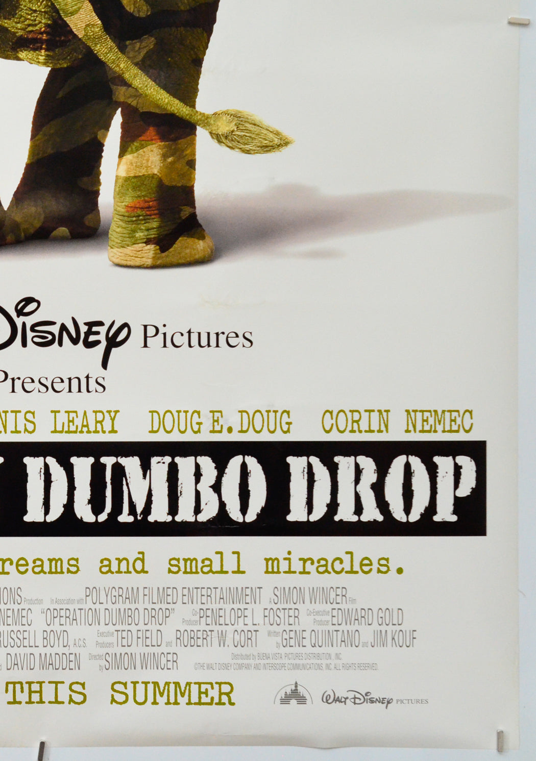 Operation Dumbo Drop (Bottom Right) Cinema One Sheet Movie Poster 