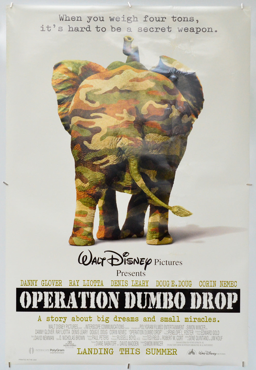 Operation Dumbo Drop - Original One Sheet Poster - Film Poster - Movie Poster 