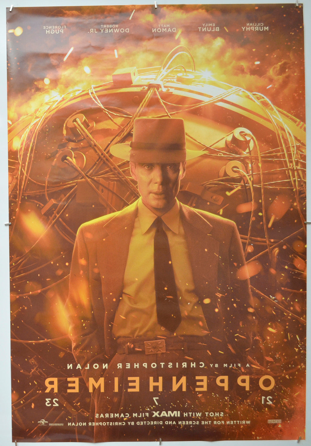 OPPENHEIMER (Back) Cinema One Sheet Movie Poster 