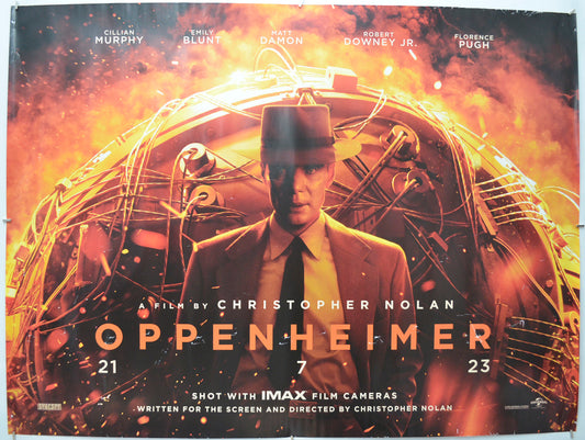 Oppenheimer Original Quad Poster - Film Poster - Movie Poster 