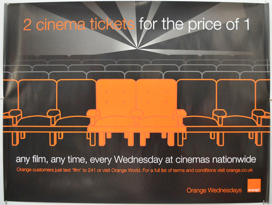 Orange Wednesdays (Cinema Advertising Poster) Original Quad Poster - Film Poster - Movie Poster