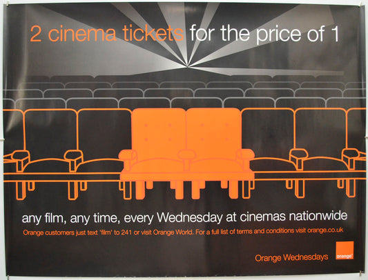 Orange Wednesdays (Cinema Advertising Poster) Original Quad Poster - Film Poster - Movie Poster