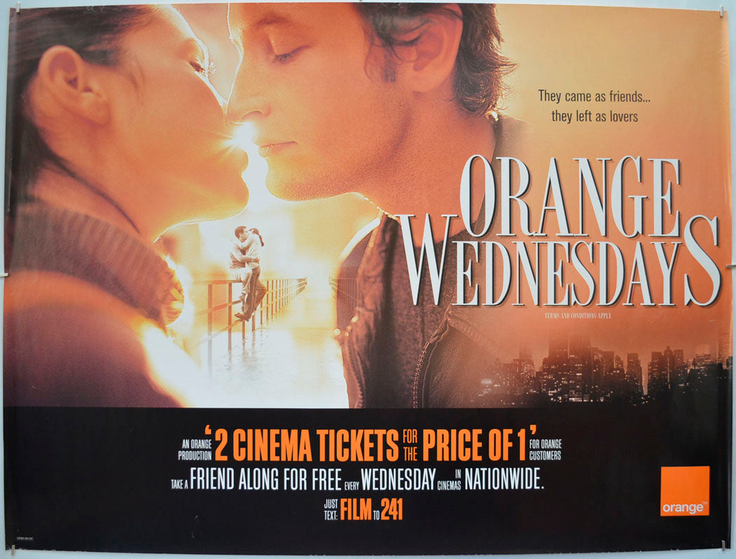 Orange Wednesdays (Cinema Advertising Poster – Lovers Version) Original Quad Poster - Film Poster - Movie Poster