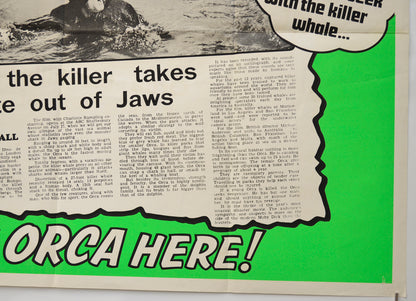 ORCA THE KILLER WHALE (Bottom Right) Cinema Quad Movie Poster 