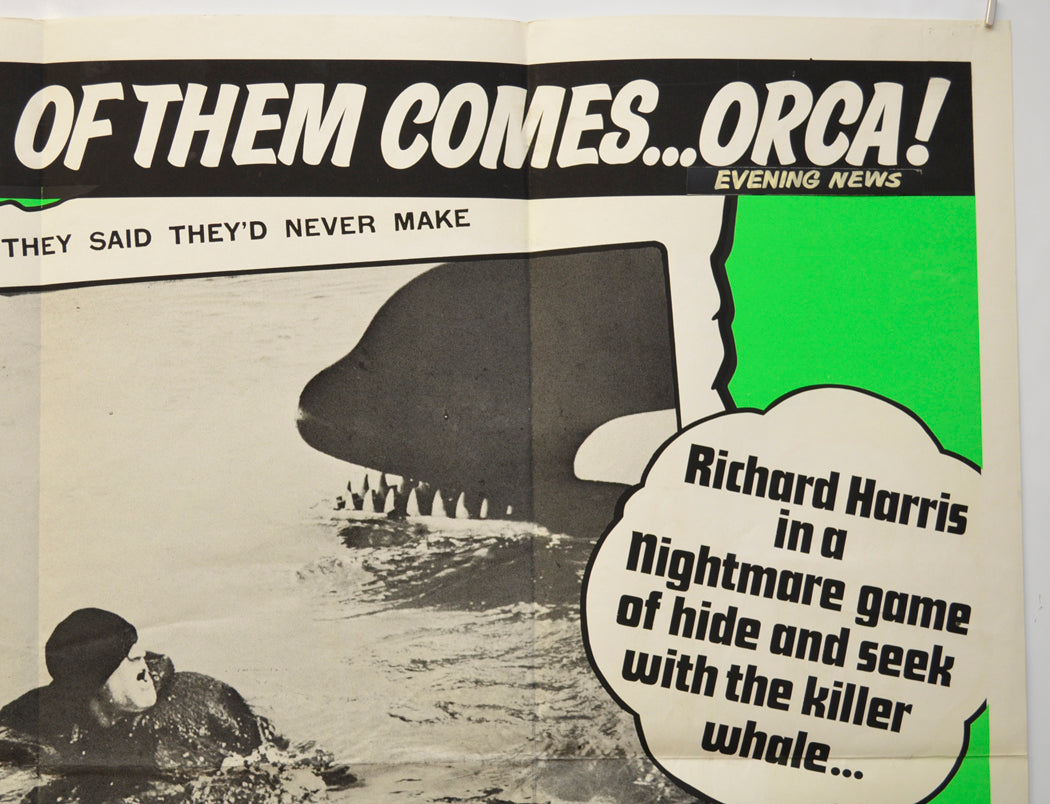 ORCA THE KILLER WHALE (Top Right) Cinema Quad Movie Poster 