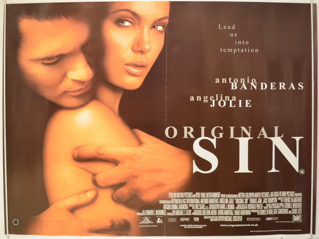 Original Sin  Original Quad Poster - Film Poster - Movie Poster 