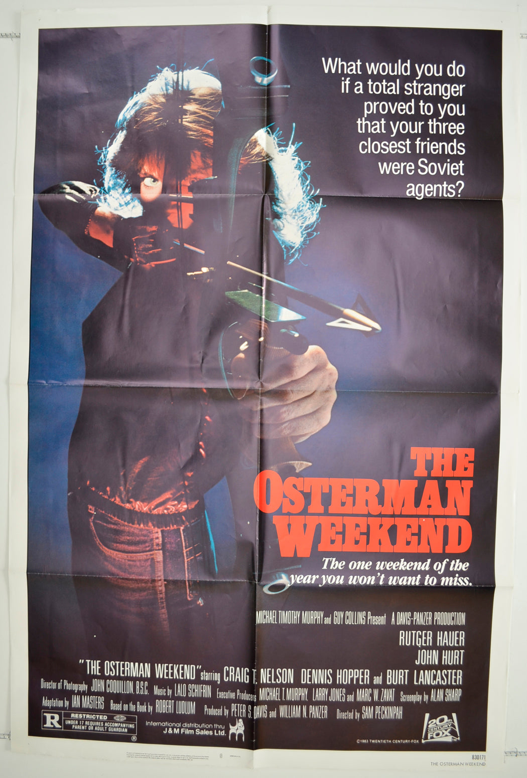 The Osterman Weekend  Original One Sheet Poster - Film Poster - Movie Poster 