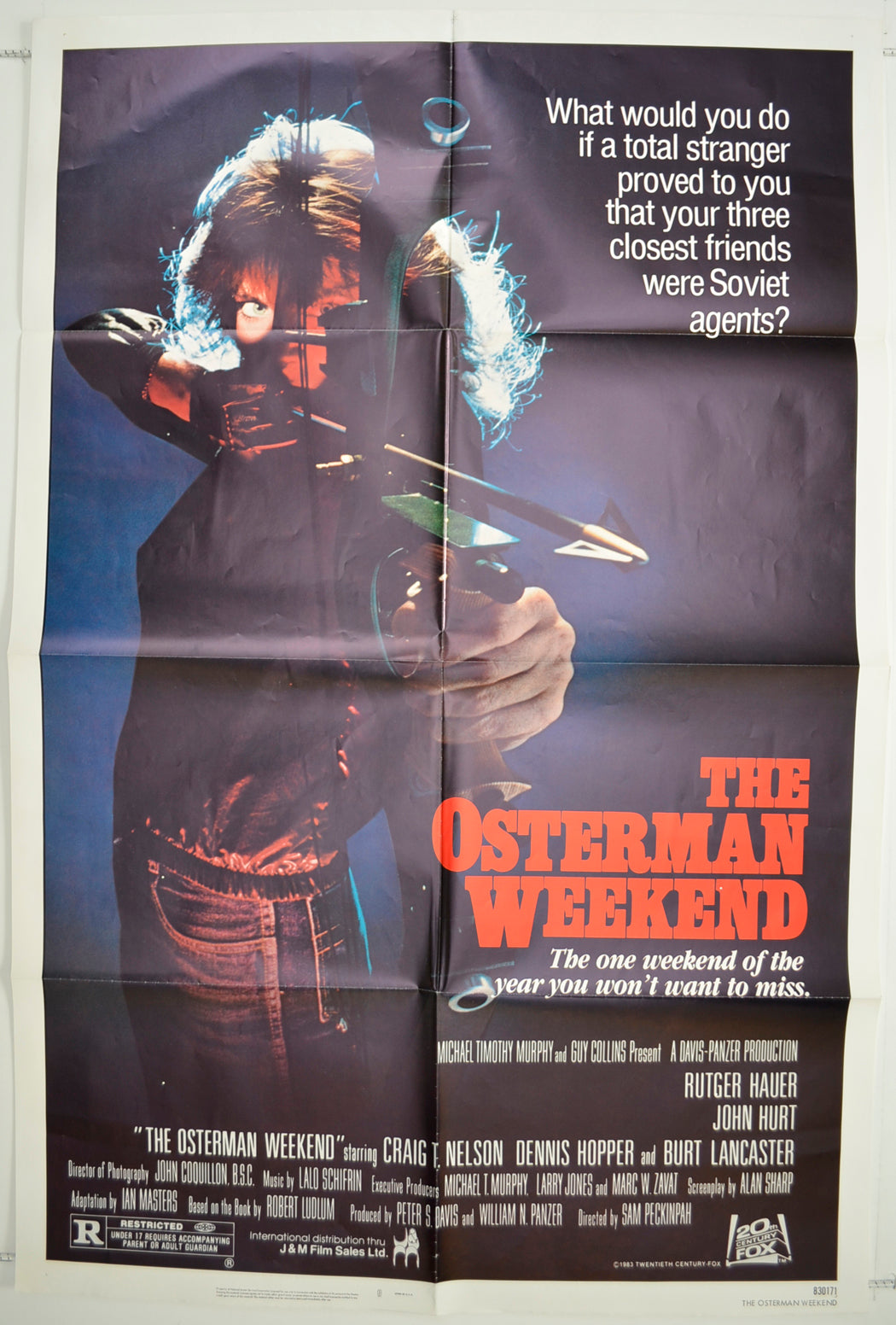 The Osterman Weekend  Original One Sheet Poster - Film Poster - Movie Poster 