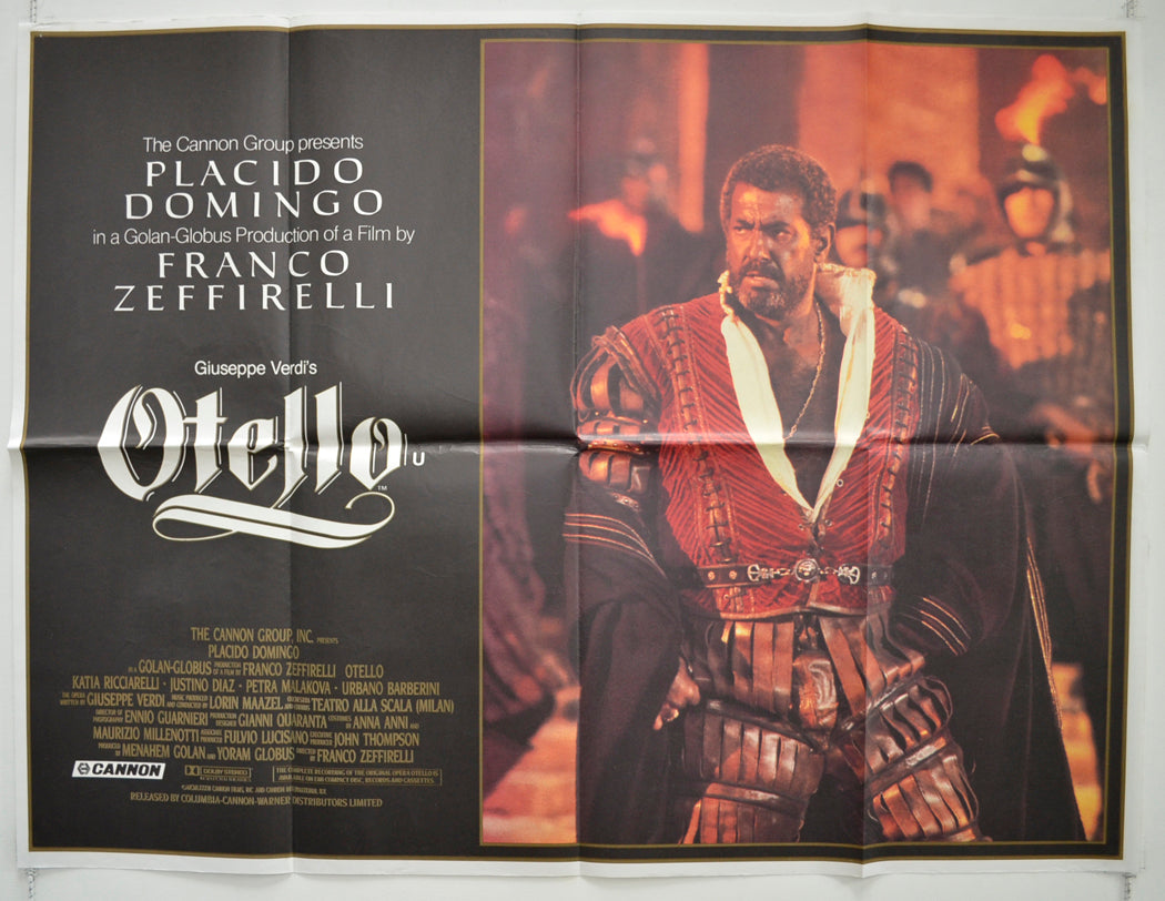 Otello  Original British Quad Poster - Film Poster - Movie Poster 