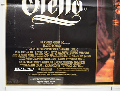 OTELLO (Bottom Left) Cinema Quad Movie Poster 