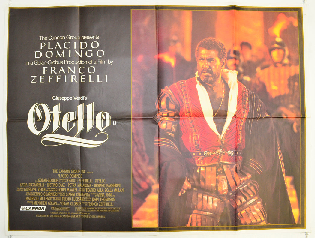 Otello Original Quad Poster - Film Poster - Movie Poster  