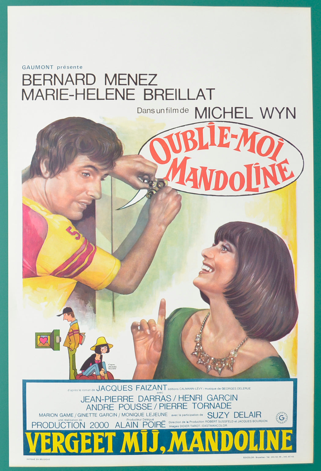 Oublie-moi, Mandoline  (a.k.a. Forget Me, Mandoline)   Original Belgian Poster - Film Poster - Movie Poster