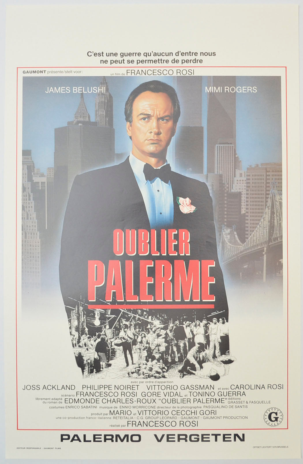 The Palermo Connection Original Belgian Poster - Film Poster - Movie Poster