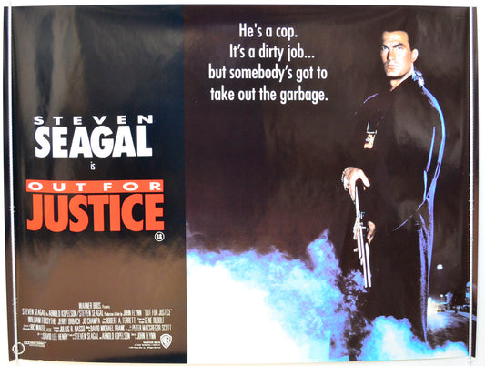 Out For Justice  Original British Quad Poster - Film Poster - Movie Poster