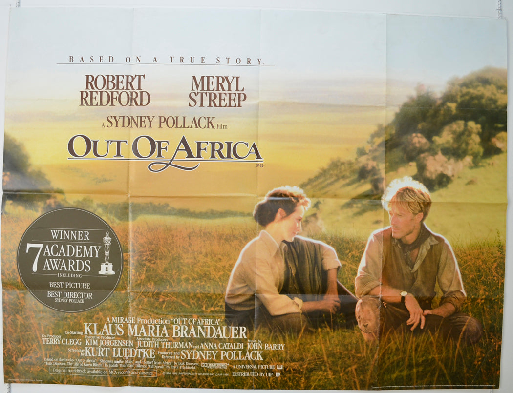 Out Of Africa   Original Quad Poster - Film Poster - Movie Poster 